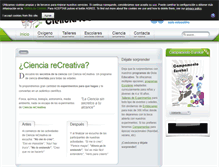 Tablet Screenshot of cienciarecreativa.es